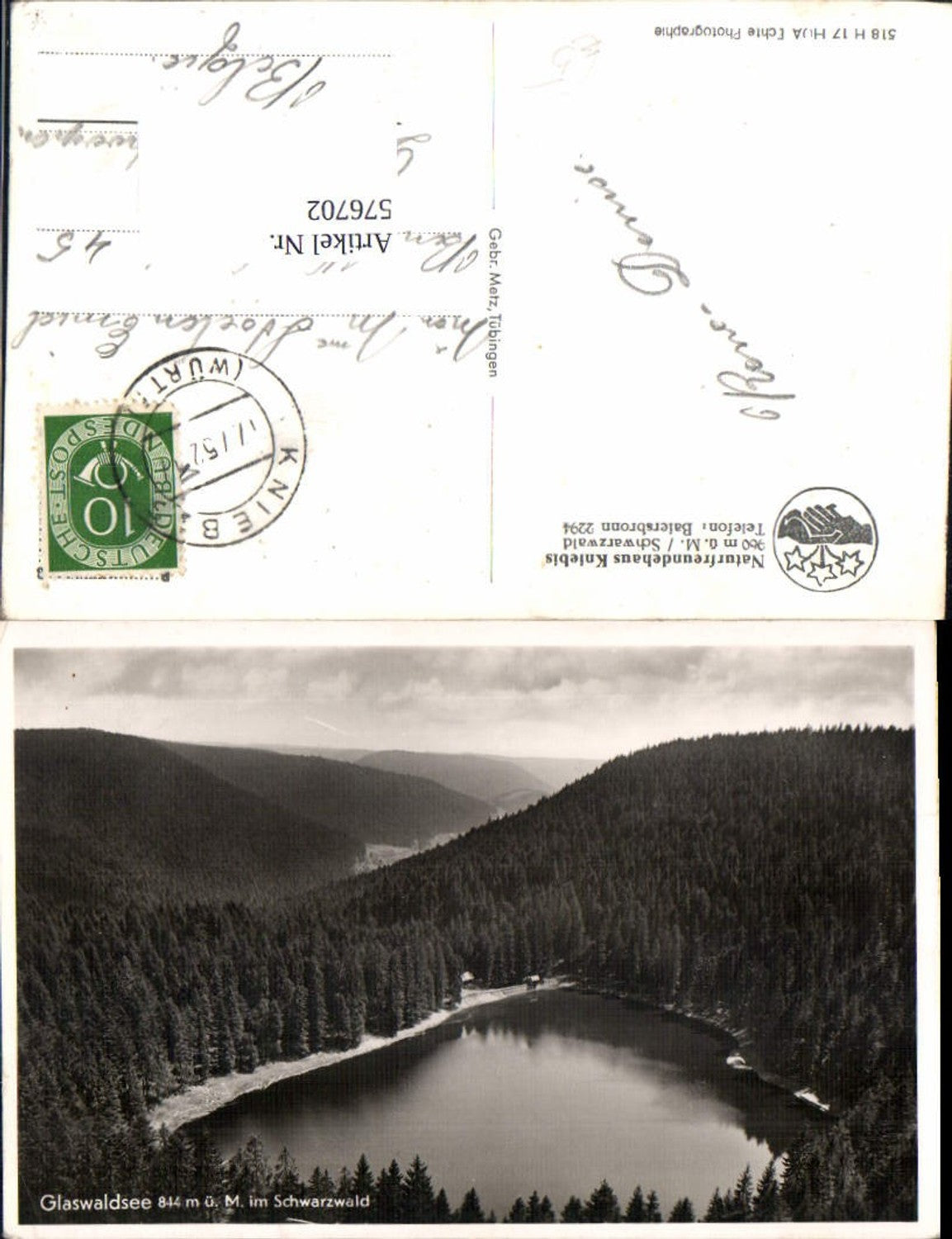 576702,Foto Ak Glaswaldsee i. Schwarzwald Bad Rippoldsau-Schapbach