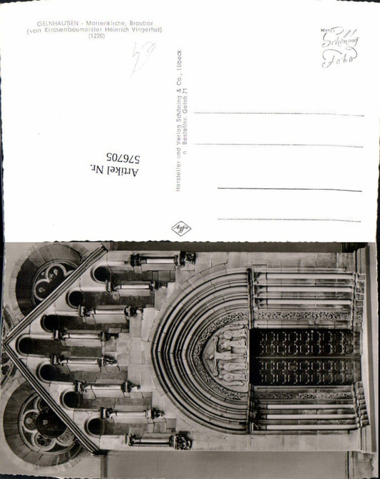 576705,Foto Ak Gelnhausen Marienkirche Brauttor