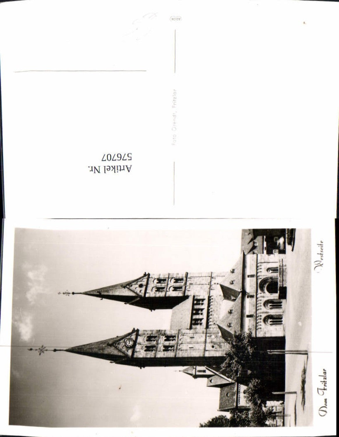 576707,Foto Ak Fritzlar Dom Westseite