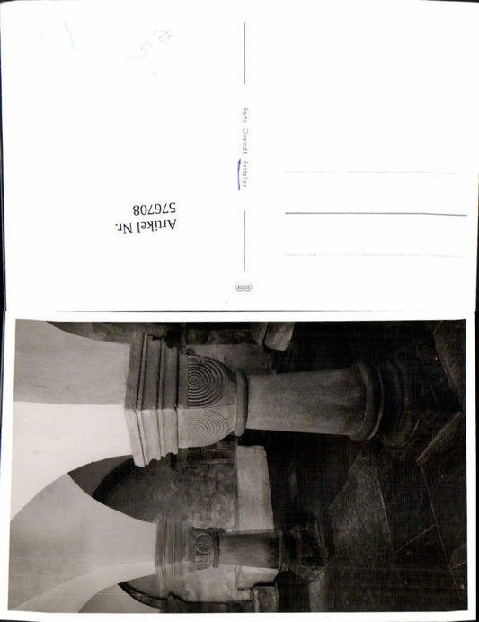 576708,Foto Ak Fritzlar Dom Innenansicht Säulen