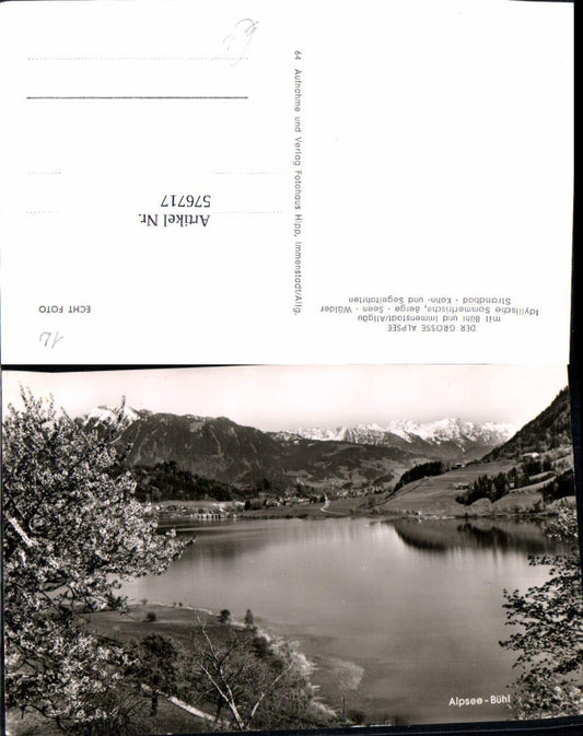 576717,Foto Ak Alpsee Bühl am Alpsee Immenstadt im Allgäu