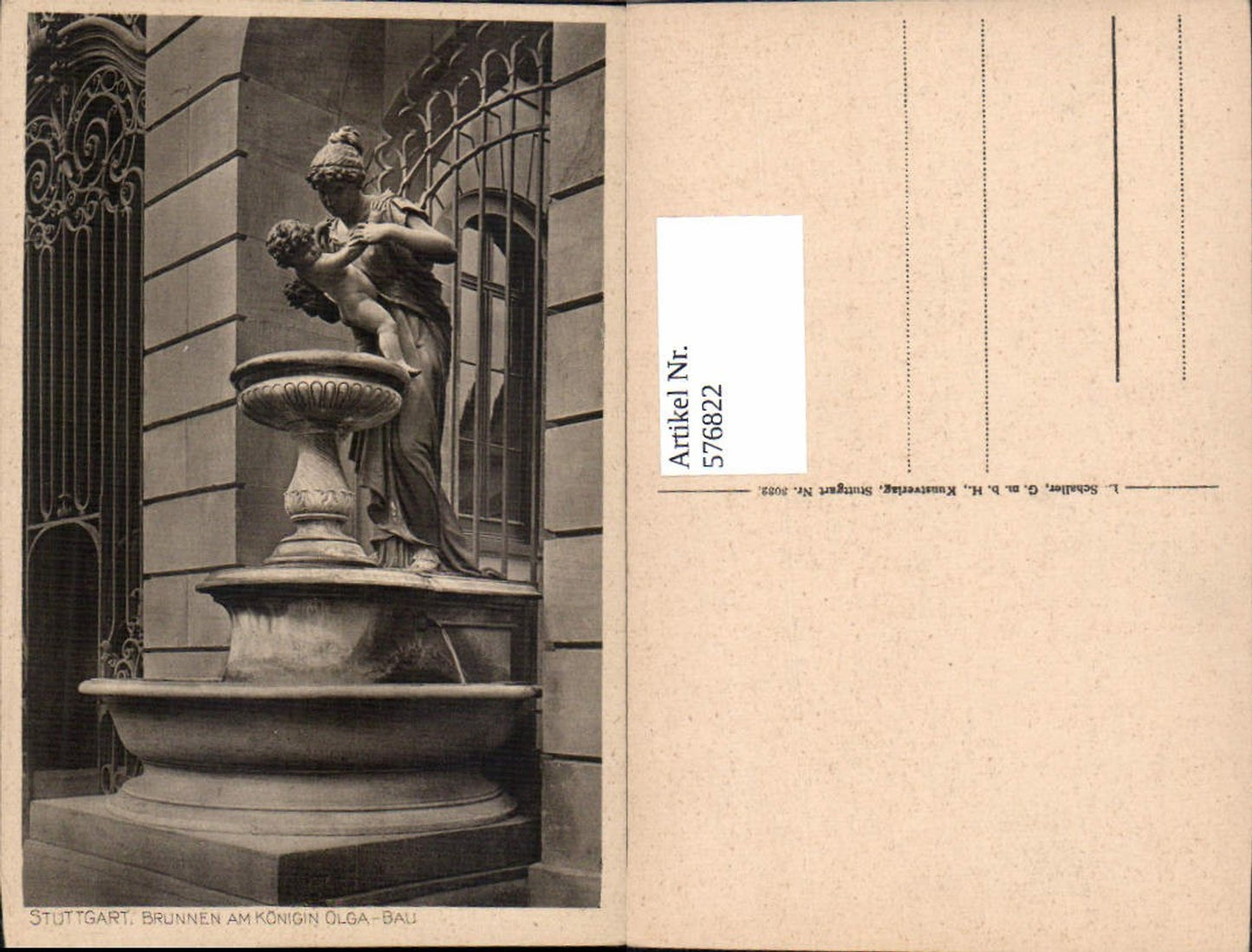 576822,Stuttgart Brunnen Königin Olga Bau
