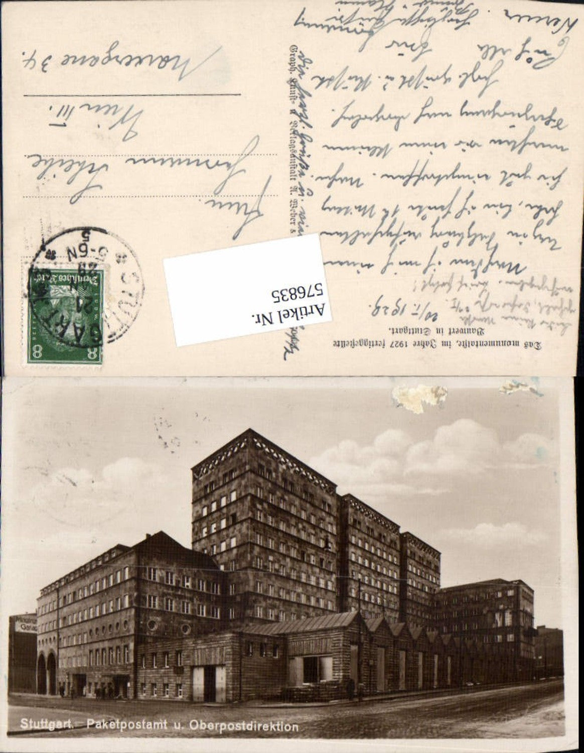 576835,Stuttgart Paketpostamt Postamt Post