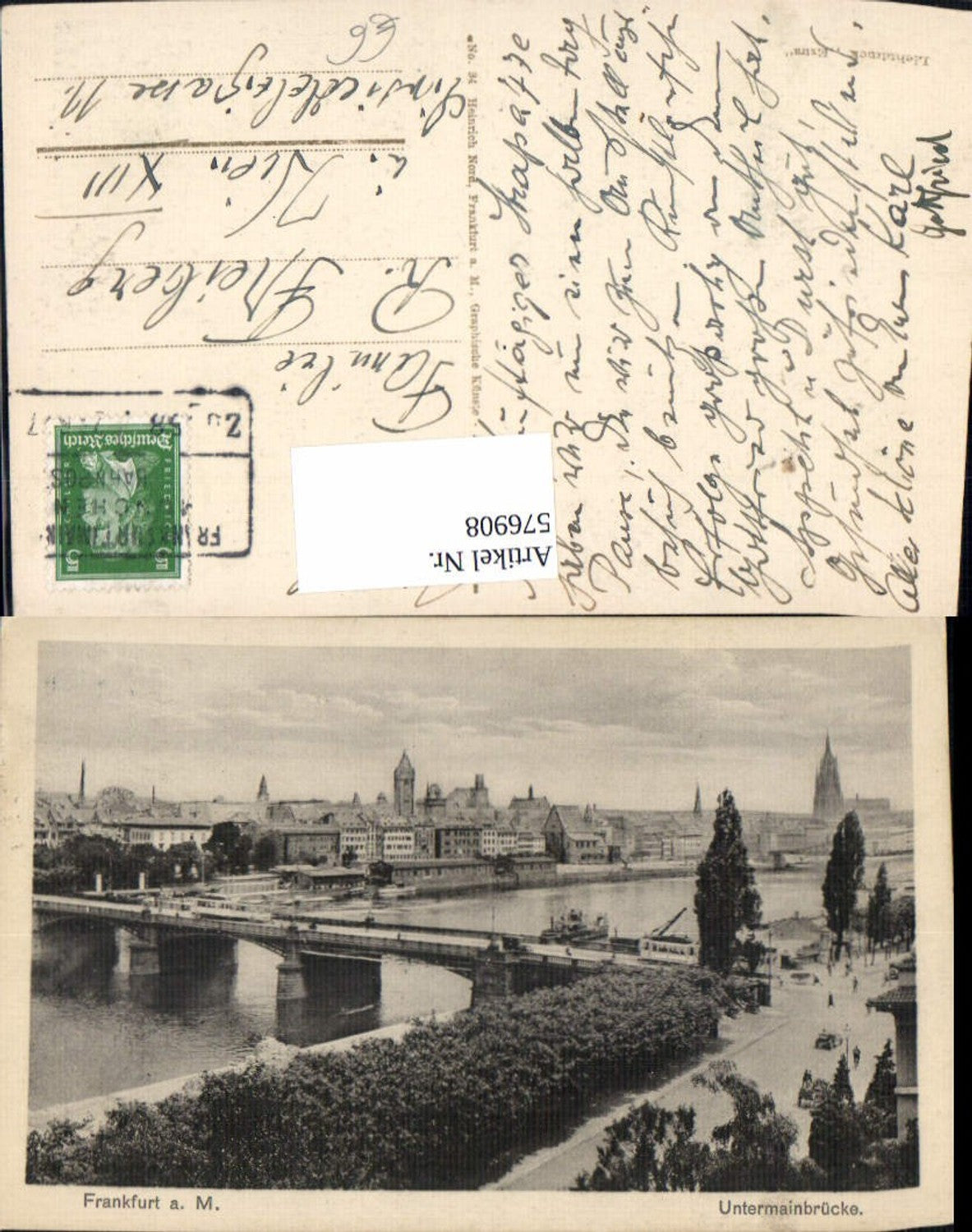 576908,Frankfurt a. Main Untermainbrücke Brücke Strassenbahn