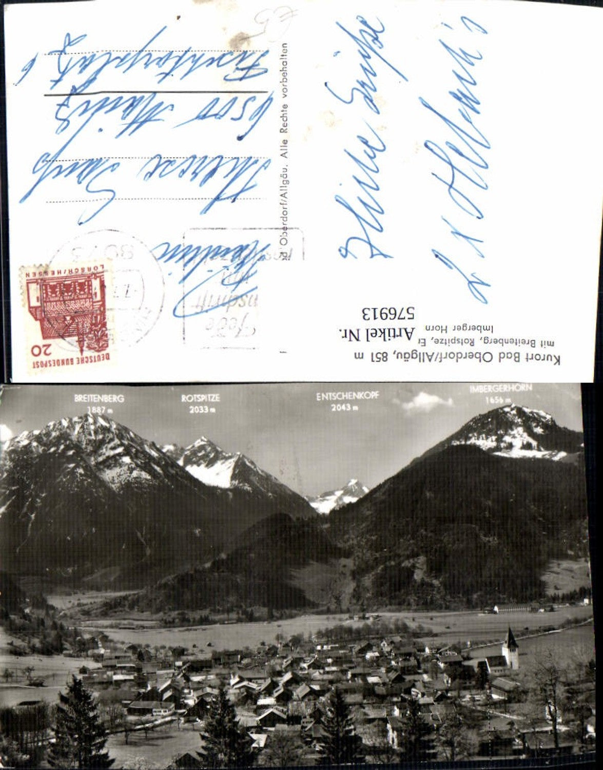 576913, Bad Oberdorf Allgäu with Breitenberg Rotspitze summit map