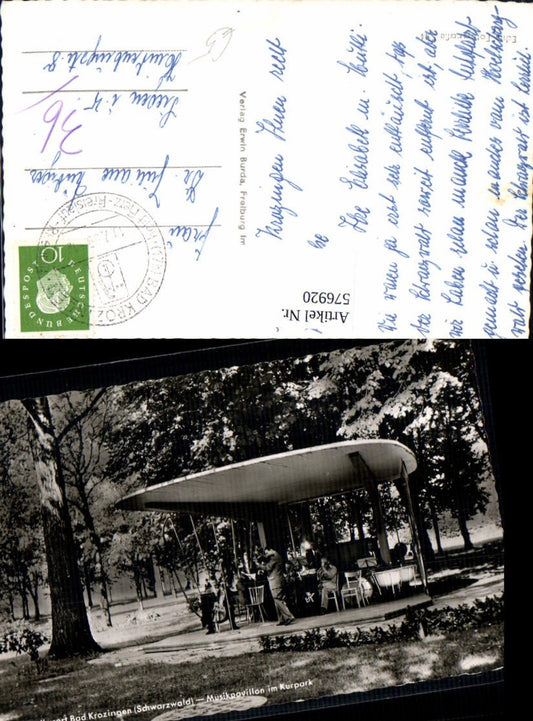 576920, Photo Ak Bad Krozingen Black Forest Music Pavilion Spa Park Music