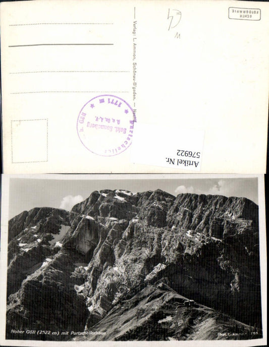 576922, Photo Ak Berchtesgaden Hoher Göll m. Purtschellerhaus