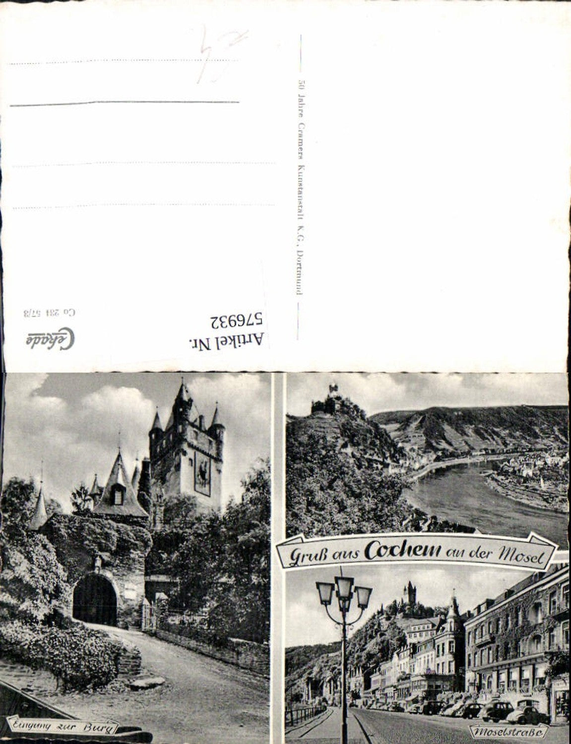 576932,Mehrbild Ak Cochem a. d. Mosel Eingang Burg Moselstraße