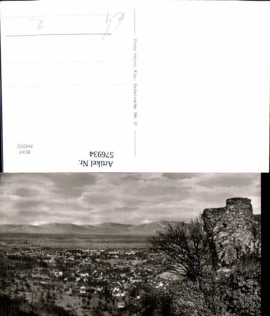 576934, Photo Ak Badenweiler View of the Vosges Mountains