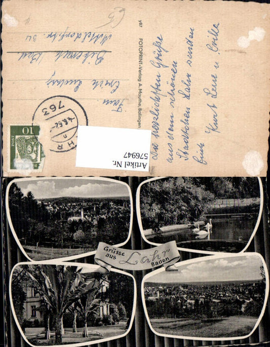 576947, Multi-image Ak Lahr Black Forest Swan Palms