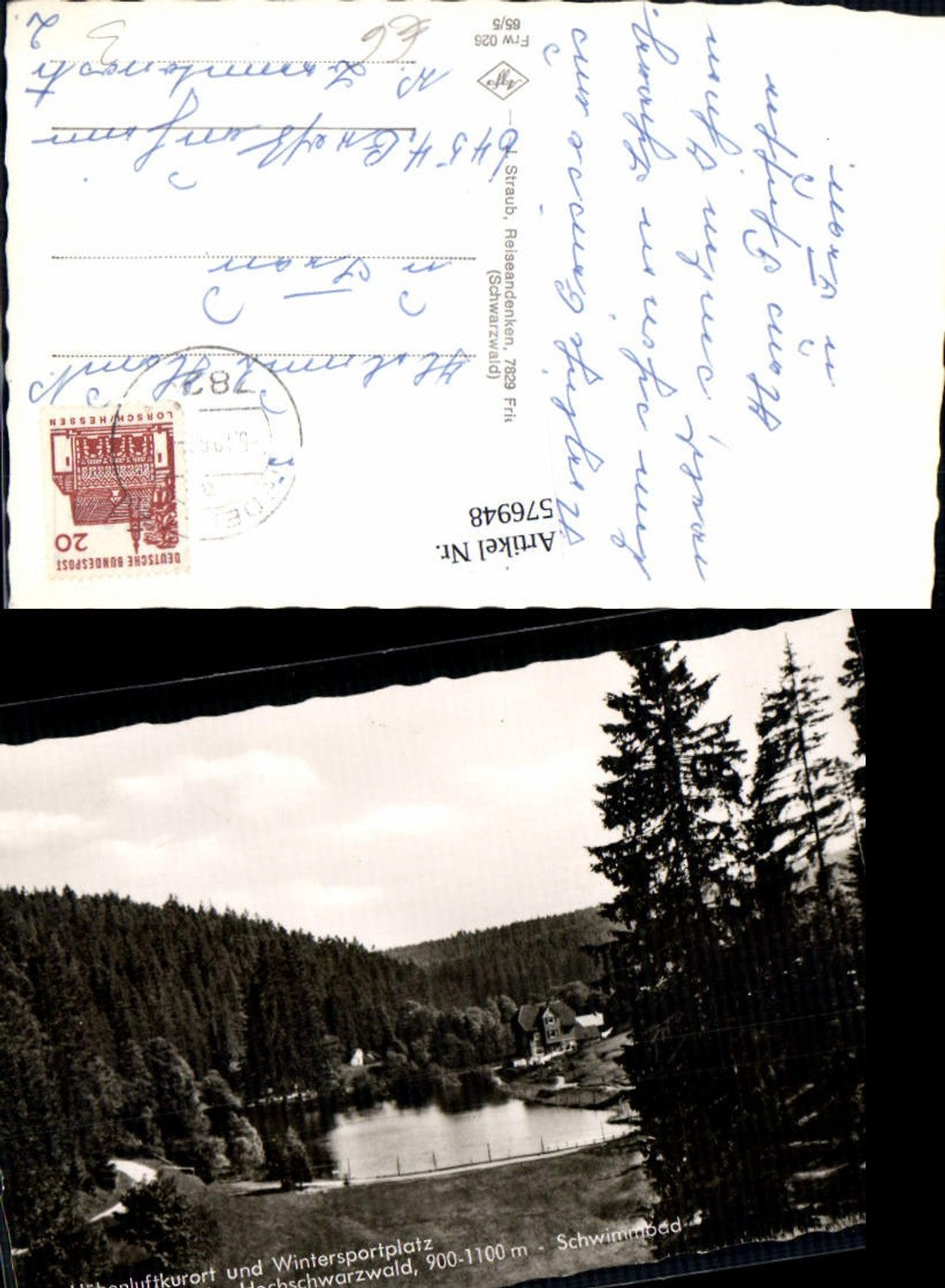 576948,Foto Ak Friedenweiler i. Hochschwarzwald Schwimmbad