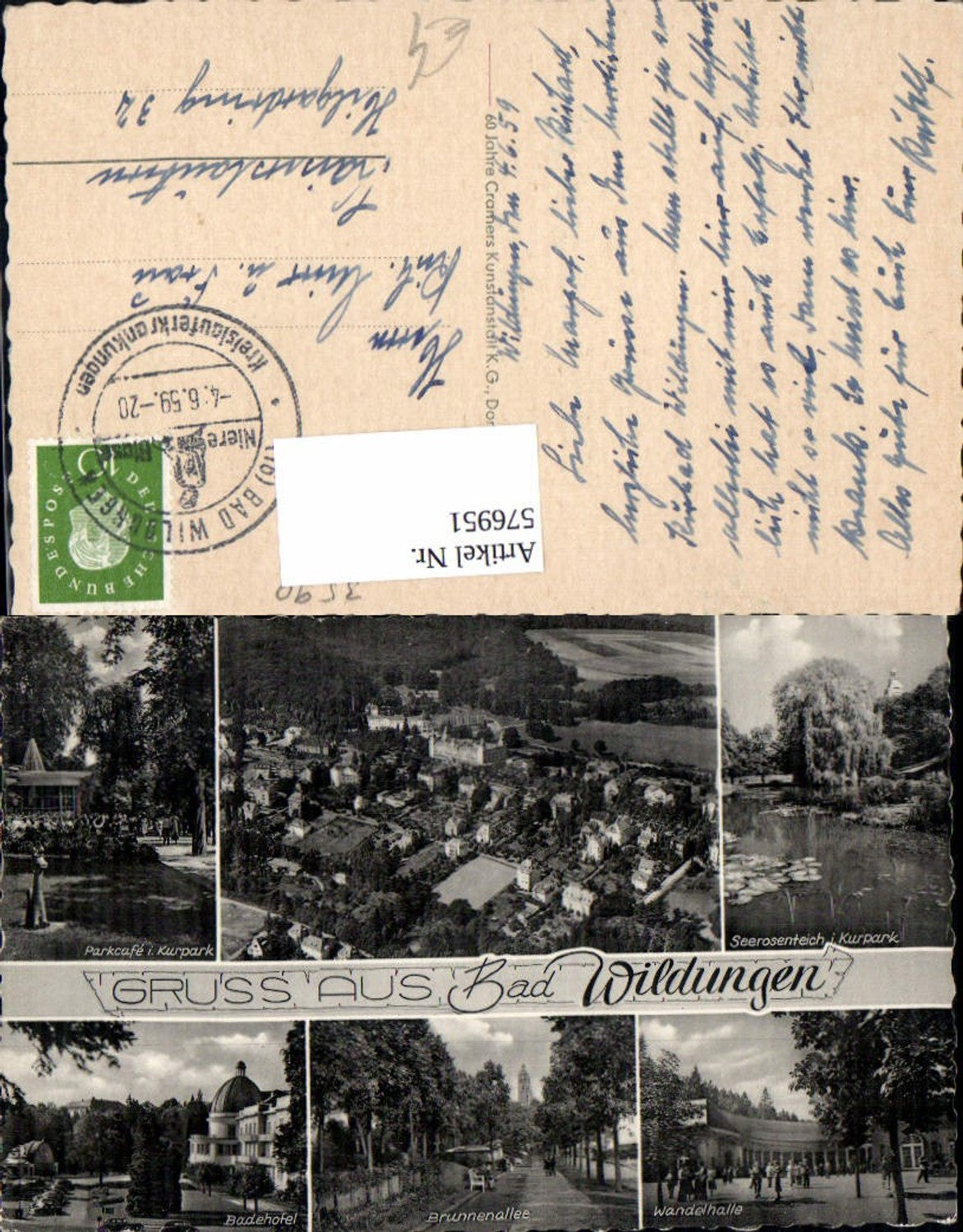 576951,Mehrbild Ak Bad Wildungen Parkcafe Seerosenteich Wandelhalle