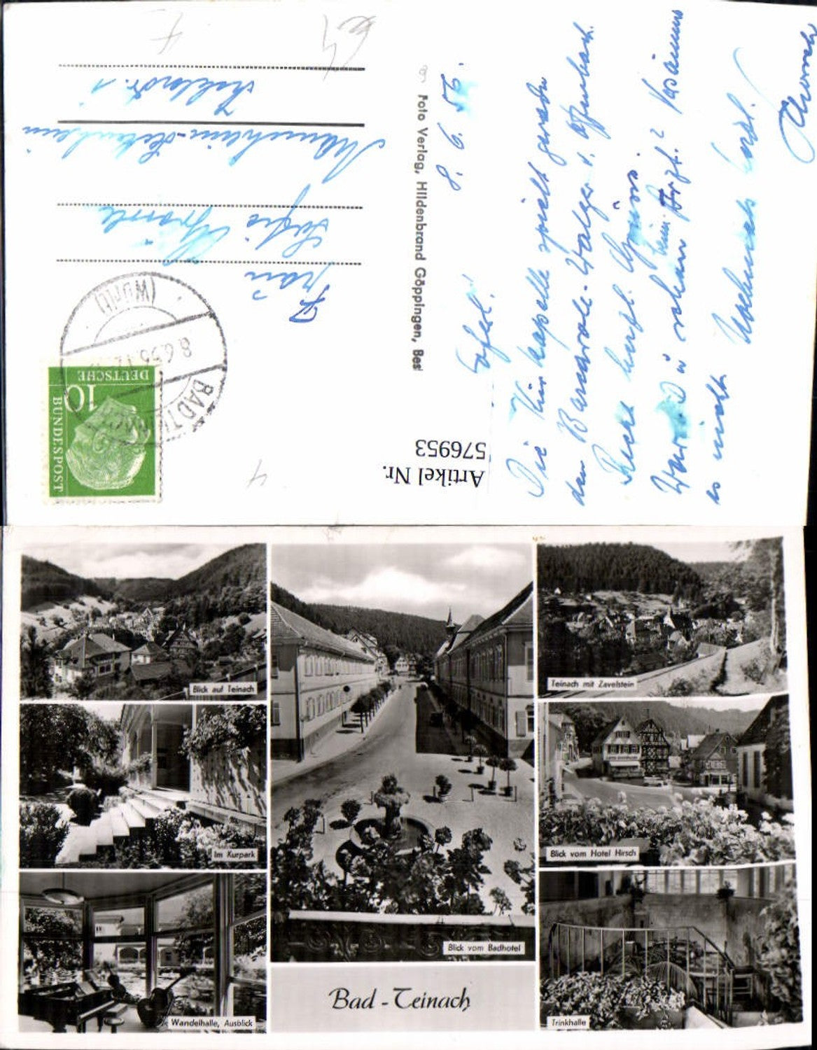 576953,Mehrbild Ak Bad Teinach-Zavelstein Kurpark Trinkhalle Wandelhalle