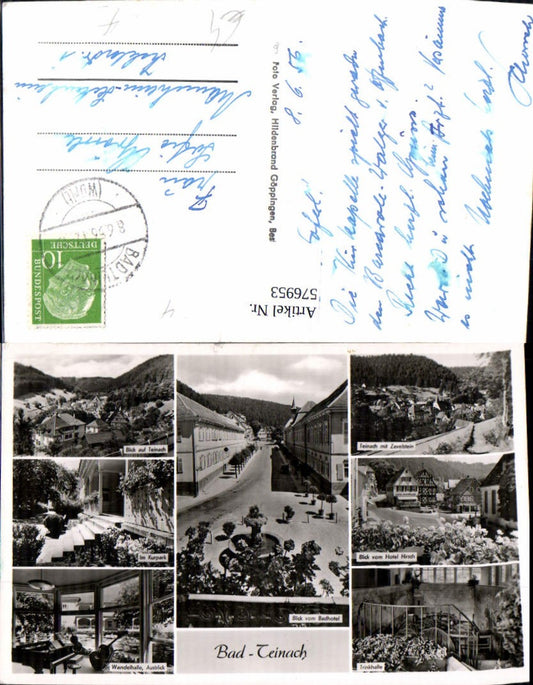 576953,Multi-image postcard Bad Teinach-Zavelstein Kurpark Trinkhalle Wandelhalle