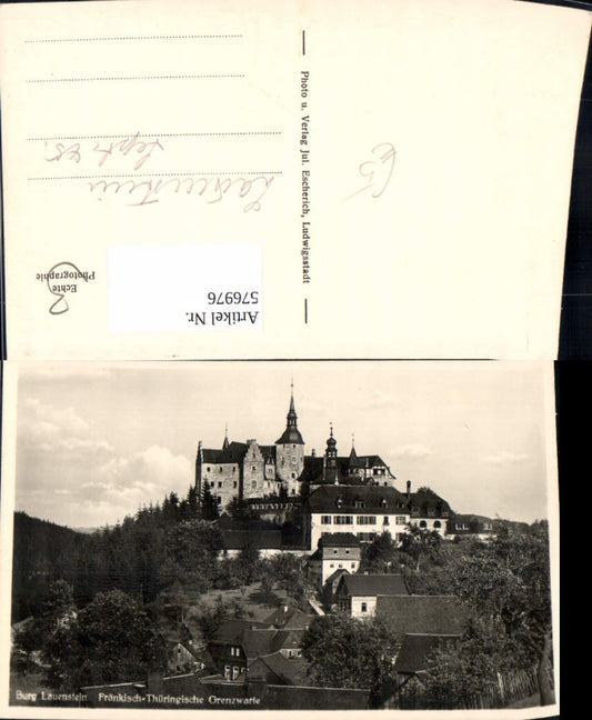 576976, Photo Ak Lauenstein Castle Border Watchtower Frankenwald Ludwigsstadt