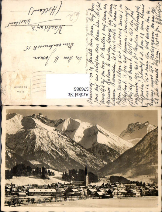 576986,Foto Ak Oberstdorf Winteransicht