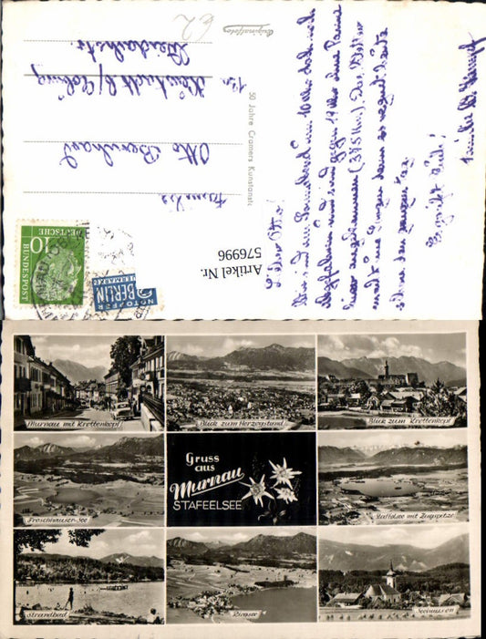 576996,Mehrbild Ak Murnau Staffelsee Herzogstand Seehausen
