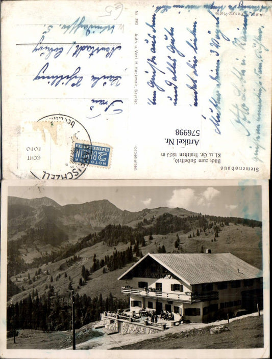 576998,Foto Ak Bayrischzell Siemenshaus Blick zum Sudelfeld
