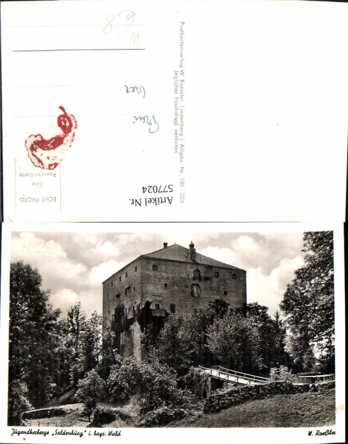 577024,Foto Ak Saldenburg Ansicht Jugendherberge Saldenburg