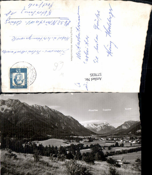577035, Eschenlohe ad Loisach Summit map Alpspitze Zugspitze