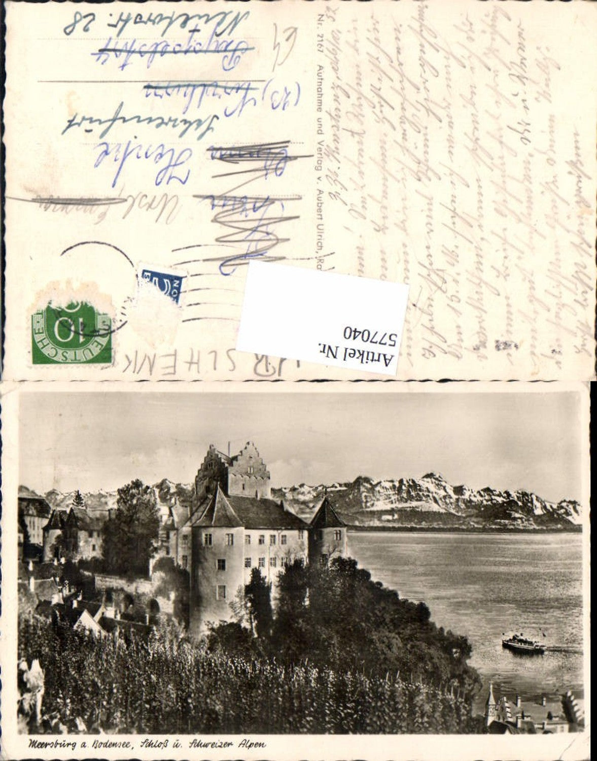 577040,Meersburg a. Bodensee Schloss u. Schweizer Alpen