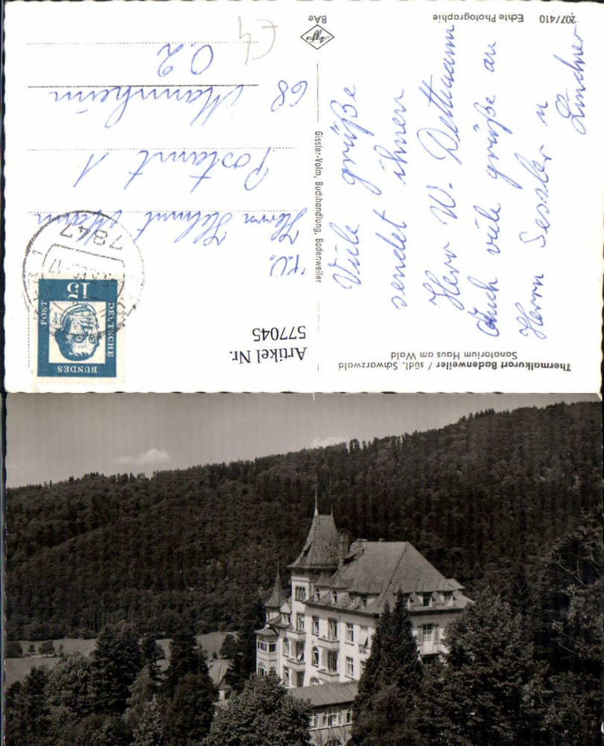 577045,Foto Ak Badenweiler Schwarzwald Sanatorium Haus a. Wald