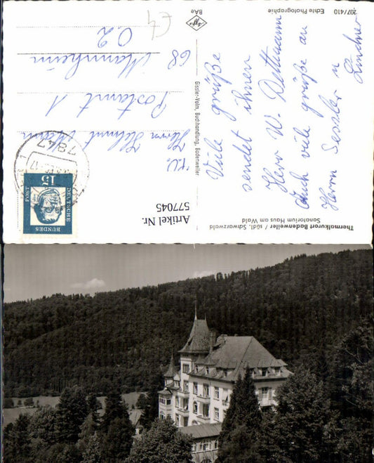 577045, Photo Ak Badenweiler Black Forest Sanatorium House on the Forest