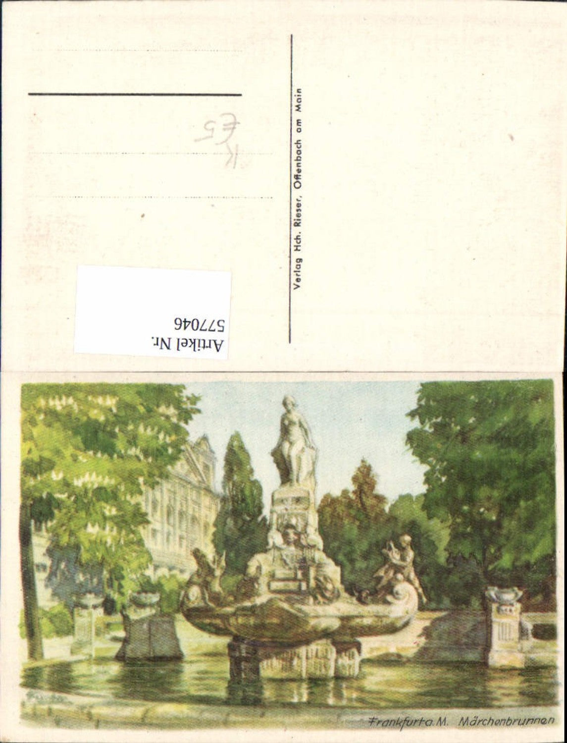 577046,Künstler Ak Frankfurt a. Main Märchenbrunnen Brunnen