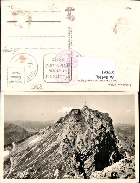 577061, Nebelhorn summit cross Allgäu Alps near Oberstdorf