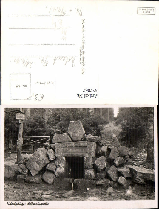 577067, Photo Ak Fichtelgebirge Weißmainquelle Fichtelberg Warmensteinach