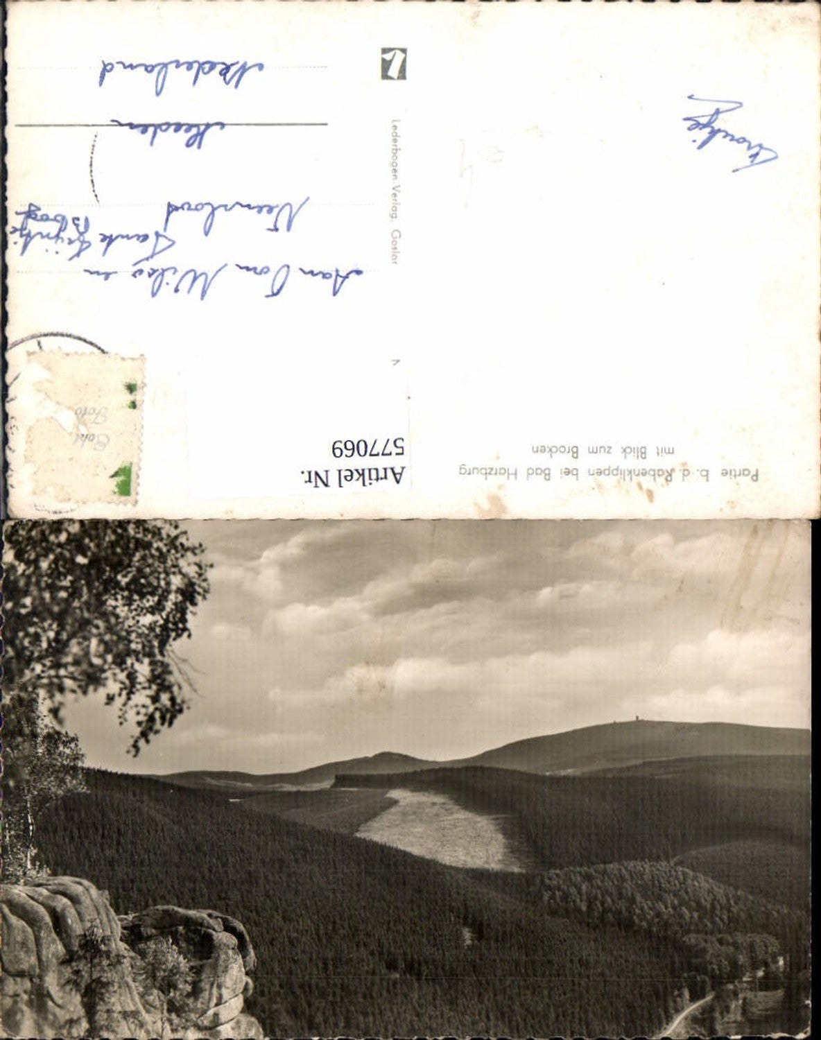 577069,Bad Harzburg m. Blick zum Broken Partie b. d. Rabenklippe
