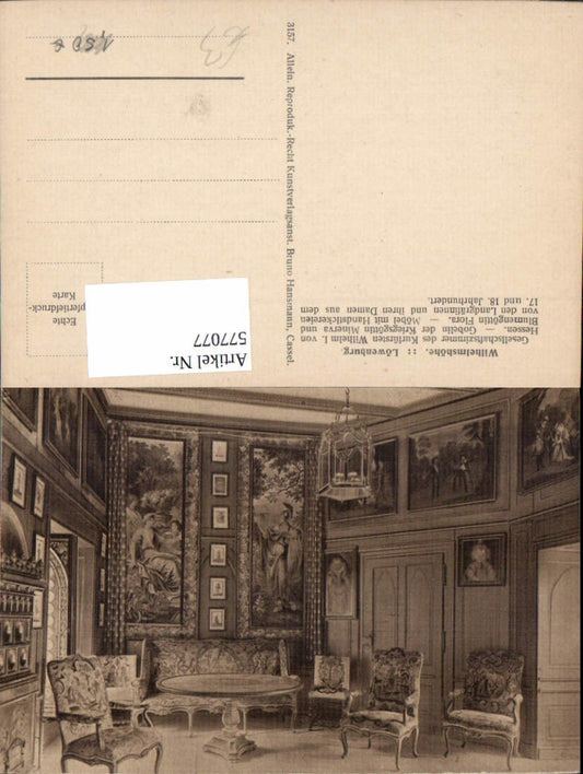 577077,Löwenburg Wilhelmshöhe Kassel Gesellschaftszimmer Innenansicht