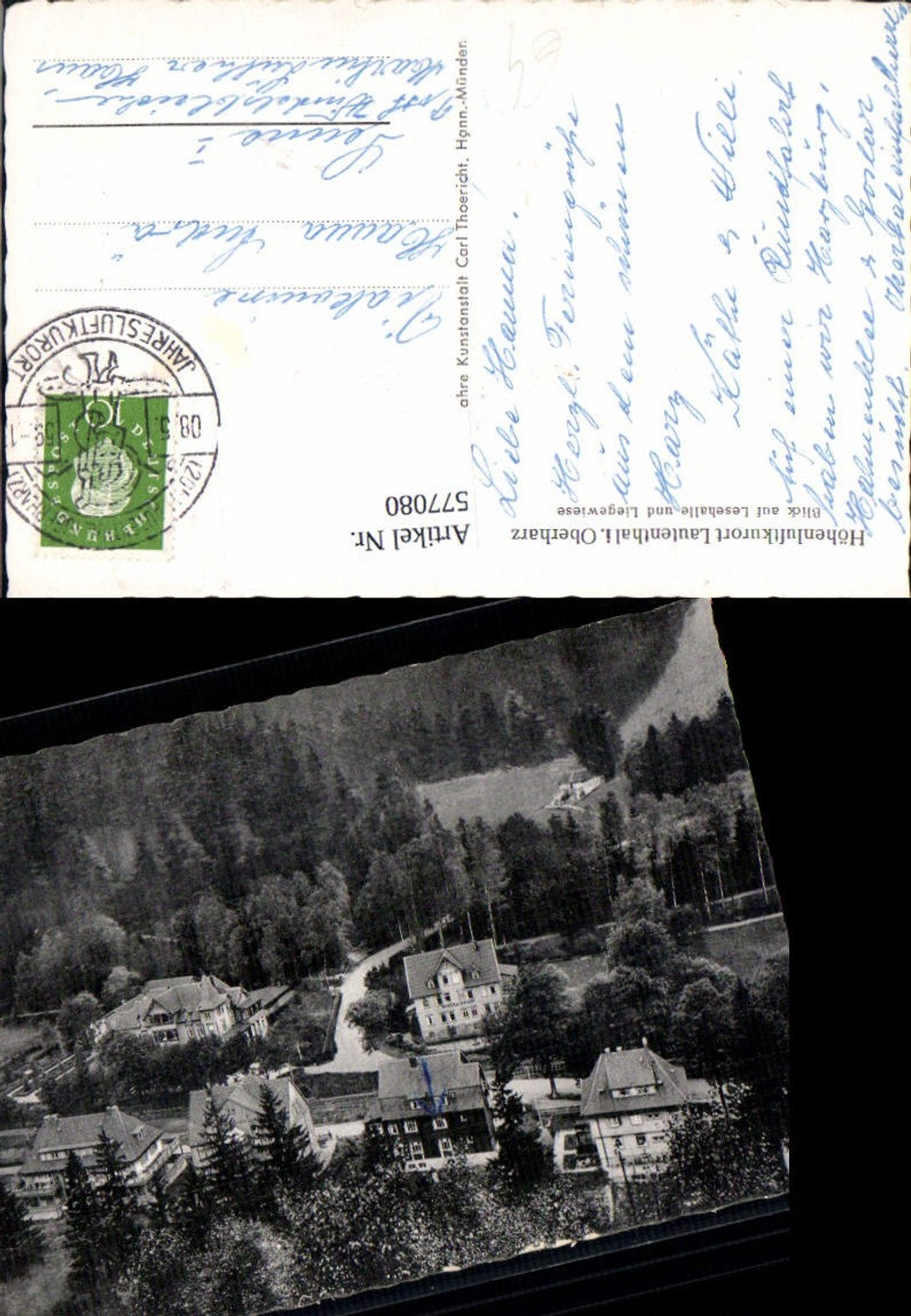 577080,Lautenthal i. Oberharz Langelsheim Blick auf Lesehalle u. Liegewiese