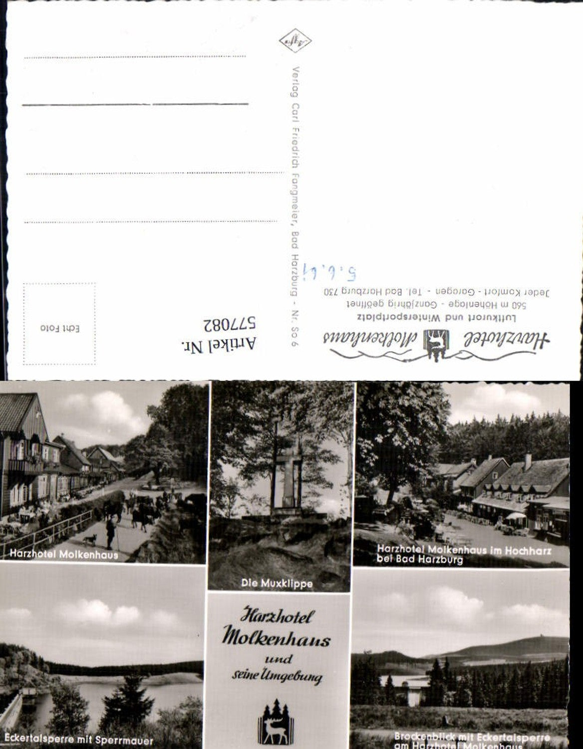 577082,Mehrbild Ak Bad Harzburg Molkenhaus Muxklippe Harzhotel Eckertalsperre