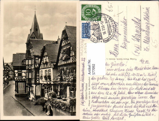 577092,Foto Ak Idstein Taunus Häuser aus d. 16 Jhdt.