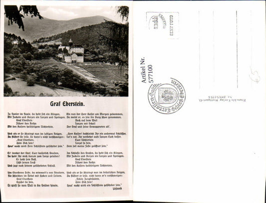 577100, Photo Ak Gernsbach Eberstein Castle Count Eberstein Text
