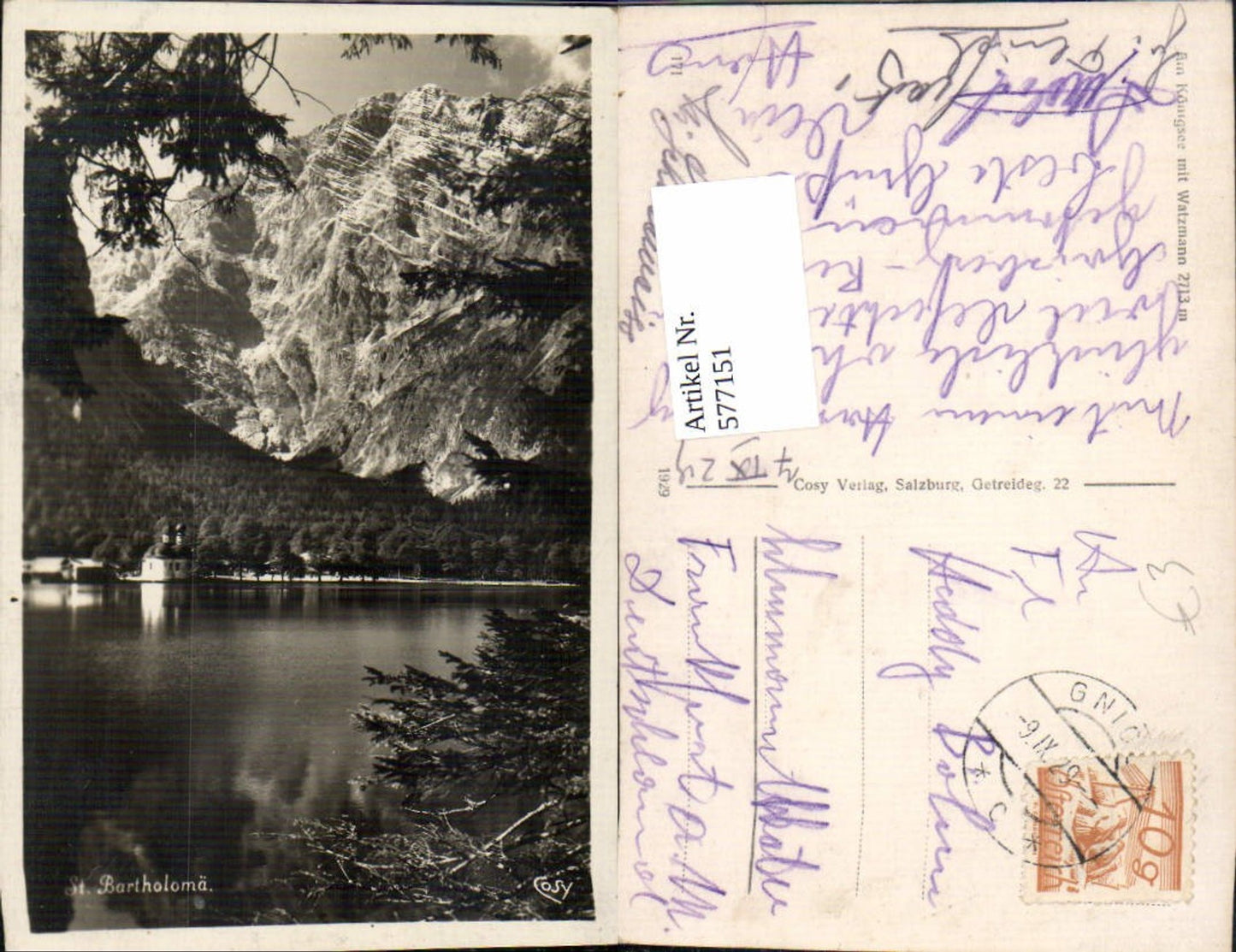 577151, St. Bartholomä Schönau am Königssee Watzmann