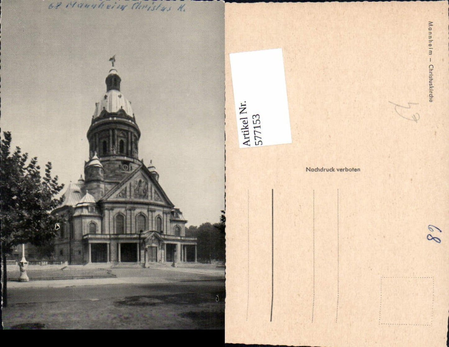 577153,Mannheim Christuskirche Kirche
