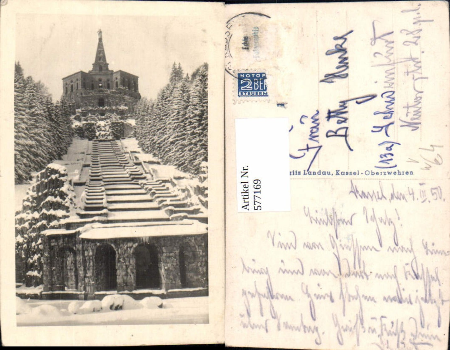 577169,Foto Ak Kassel Wasserspiele Wilhelmshöhe Bergpark pub Fritz Landau