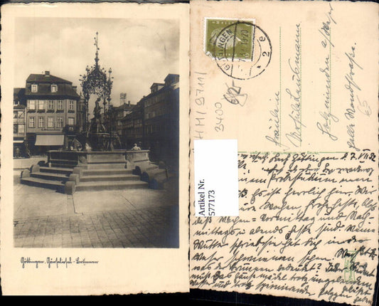 577173,Foto Ak Göttingen Brunnen
