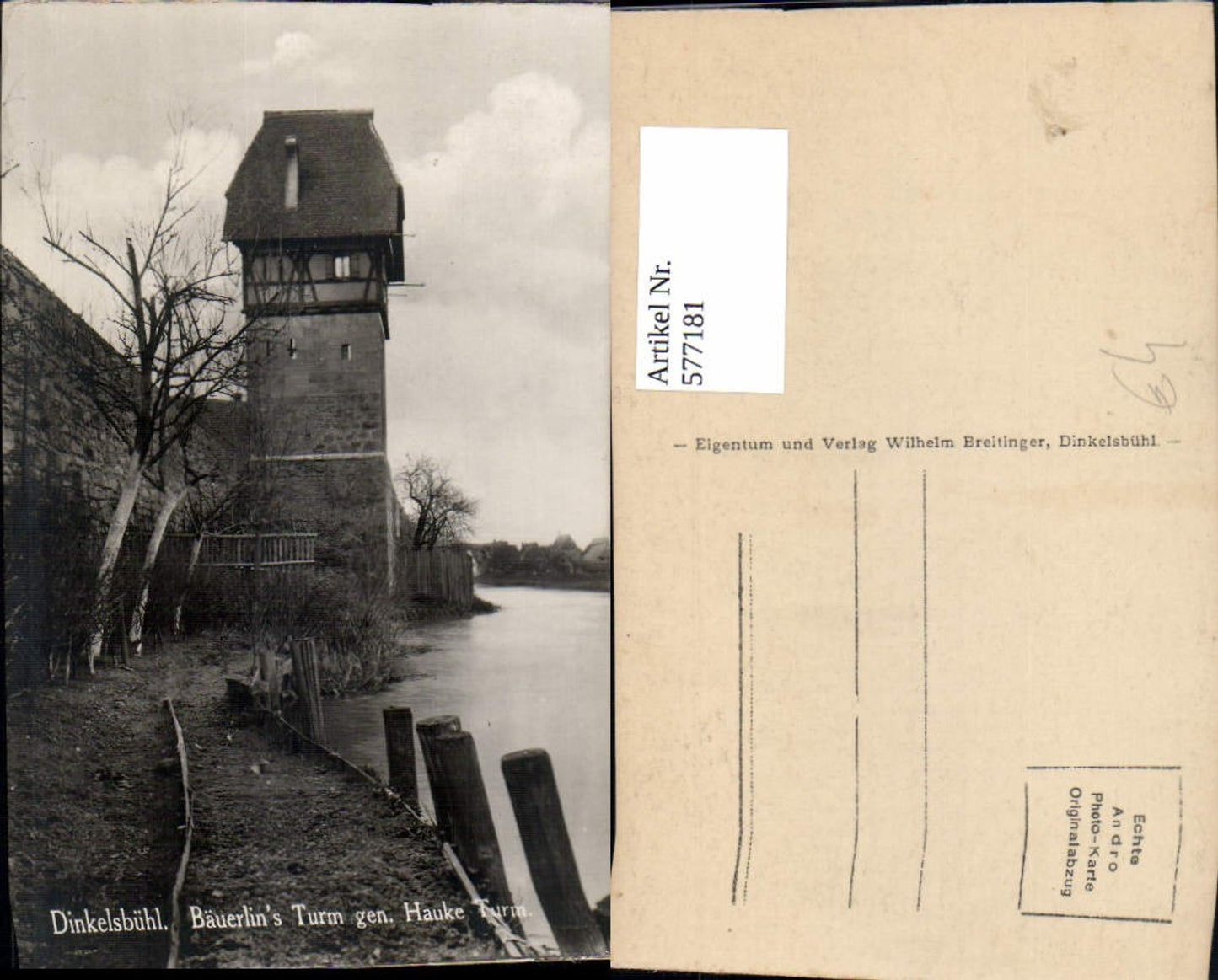 577181,Dinkelsbühl Bäuerlins Turm geg. Hauke Turm