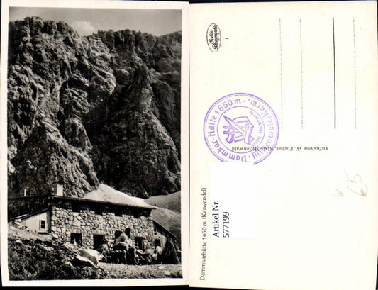 577199,Foto Ak Mittenwald Dammkarhütte Karwendel