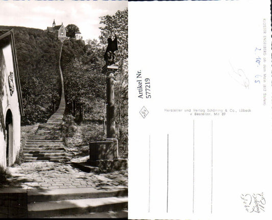 577219,Foto Ak Großheubach Kloster Engelberg ob dem Main Stufen Stiege