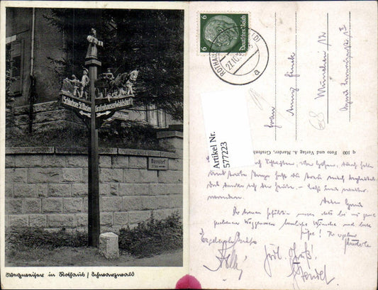 577223, Grafenhausen Rothaus Black Forest Signpost Beer