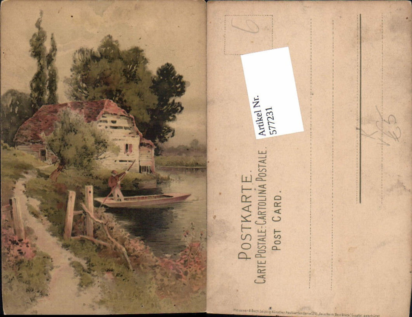 577231, Artist AK Meissner &amp; Book 1251 House Boat