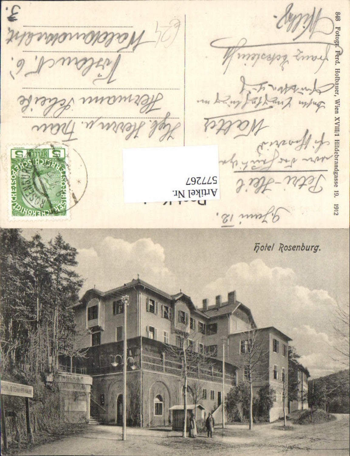577267,Rosenburg am Kamp Mold b. Horn Hotel Rosenburg Detail 1912
