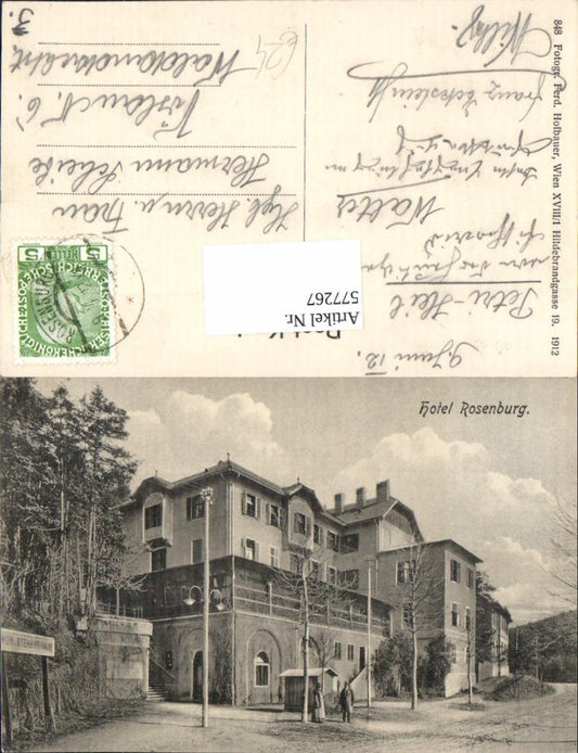 577267,Rosenburg am Kamp Mold b. Horn Hotel Rosenburg Detail 1912