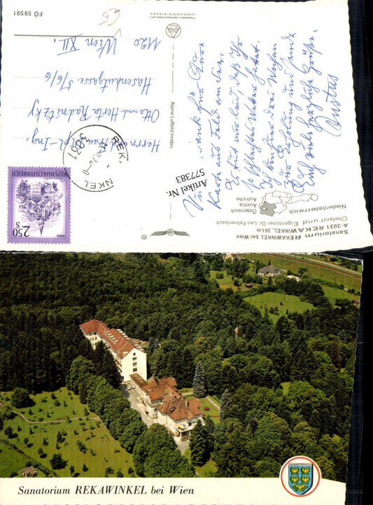 577383,Fliegeraufnahme Rekawinkel bei Wien pub Alpine Luftbild FÖ 59591