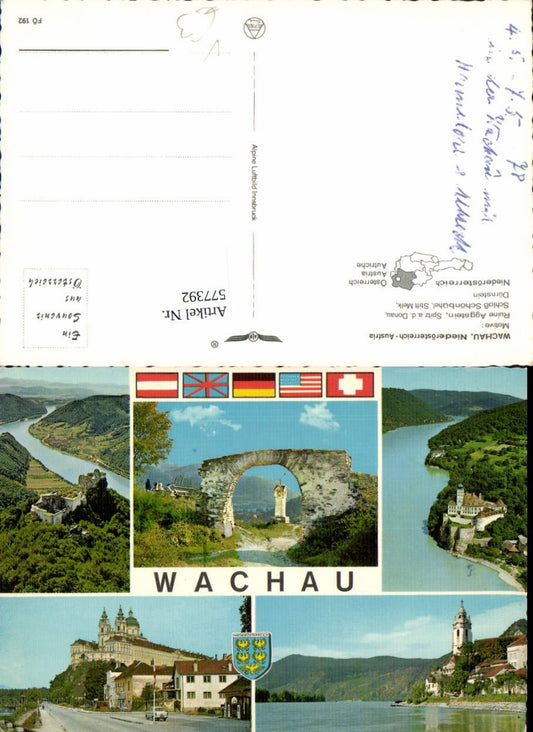 577392,Fliegeraufnahme Wachau Ybbs Spitz Dampfer Maria Taferl pub Alpine Luftbild