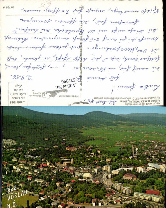 577396,Fliegeraufnahme Bad Vöslau pub Alpine Luftbild 70735 A